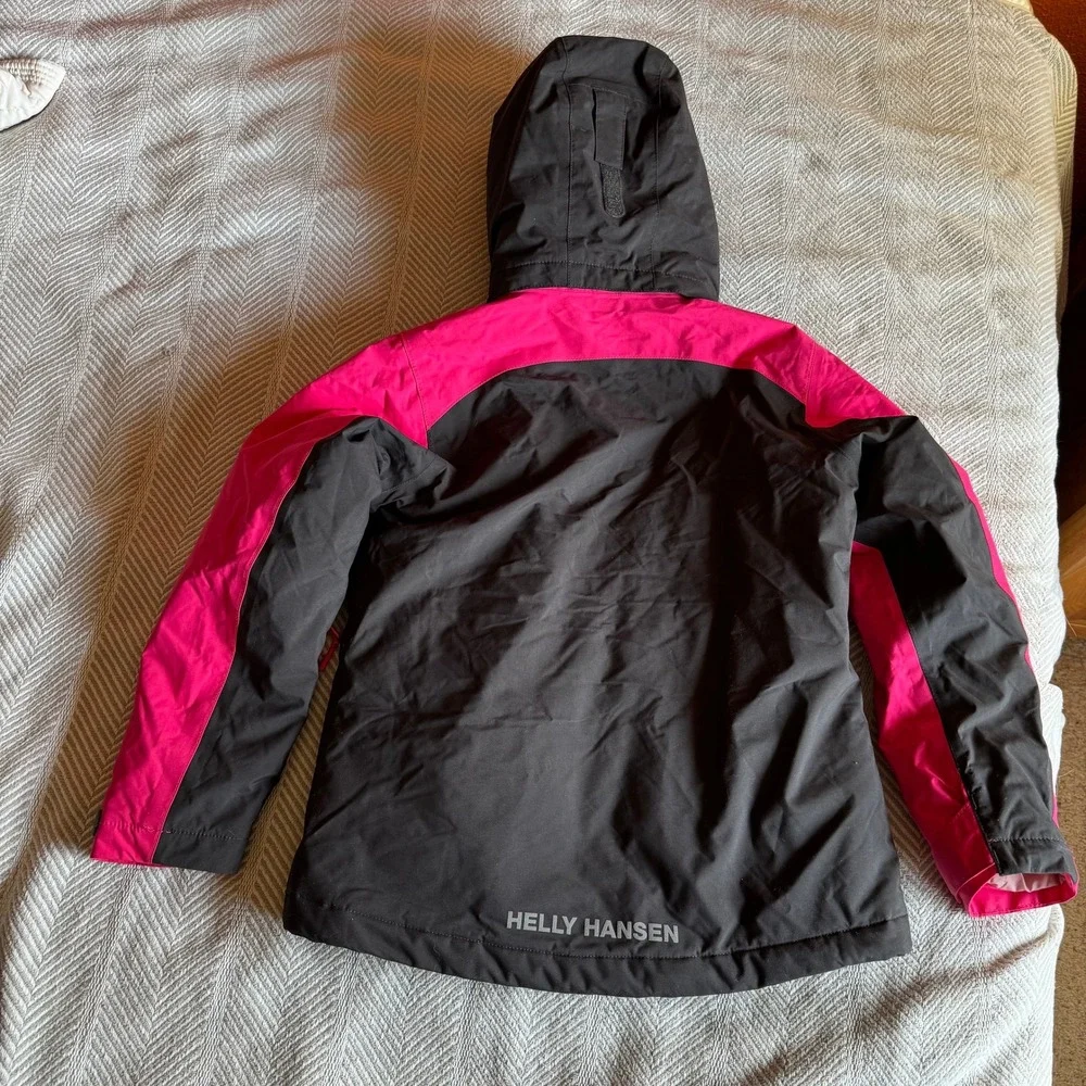 Helly Hansen‎ Jr Stella Jacket Girls 12 Pink Black Insulated Ski Coat NEW